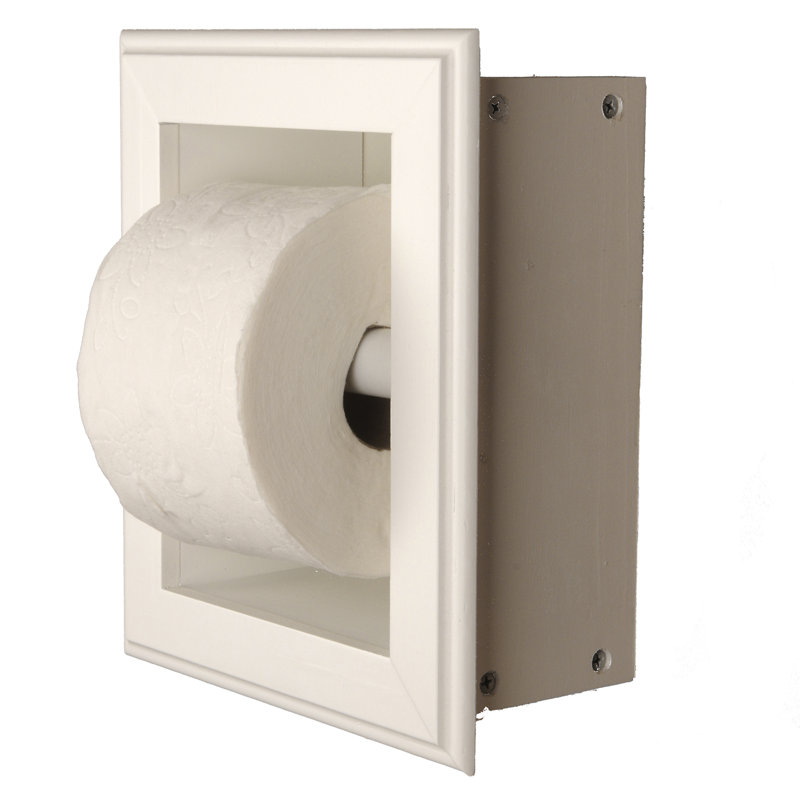 Porte-papier hygiénique encastré Tracy, Blanc