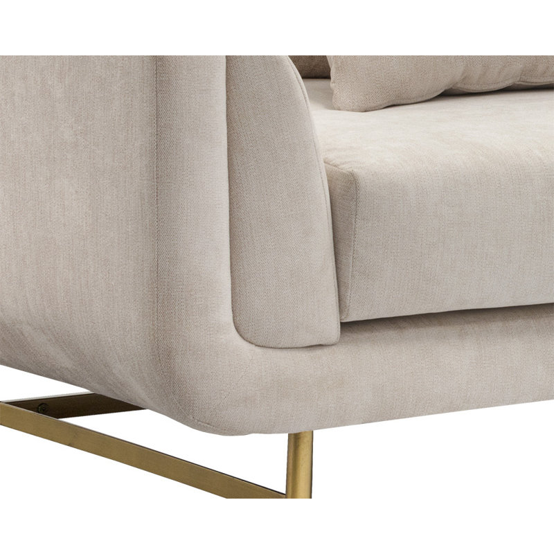 Veera Velvet Sofa, Cream