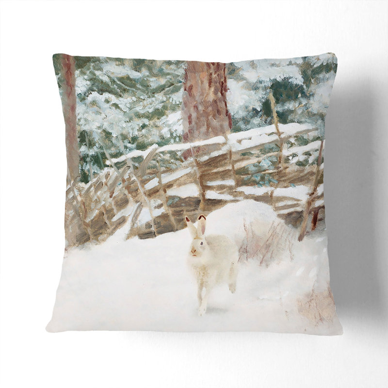 White Hare Vol.7 Scatter Cushion, White, 40cm H x 40cm W x 15cm D
