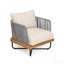 Ensemble de conversation d'extérieur 4 pièces en bois d'acacia tissé et corde, beige-1266161271