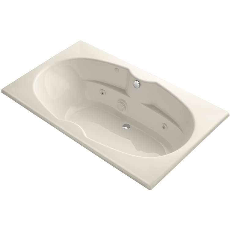 7242 72" x 42" Drop-In Whirlpool with Custom Pump Location and Heater