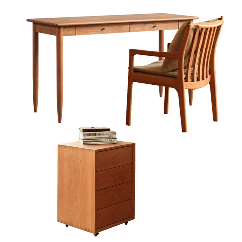 Bureau en bois massif de cerisier simple Simple Home