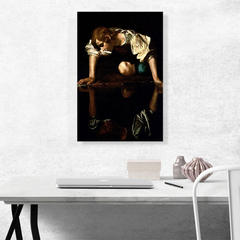 Narcisse 1599 - impression, H 26 po x l 18 po x P 0,75 po