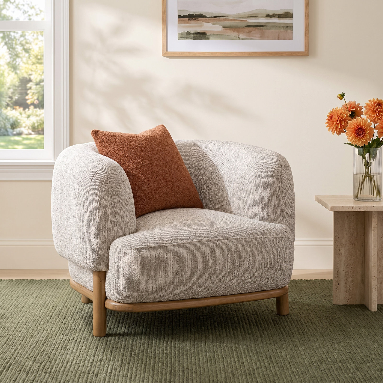 Dorothea Oak Barrel Chair