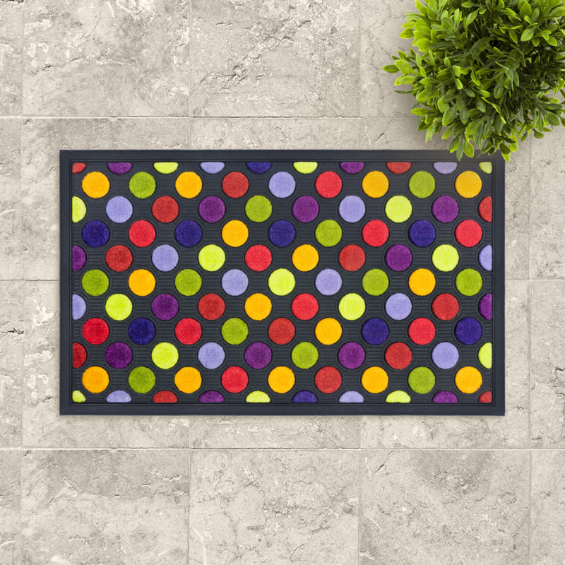 Portacolour Non-Slip Polka Dots Doormat