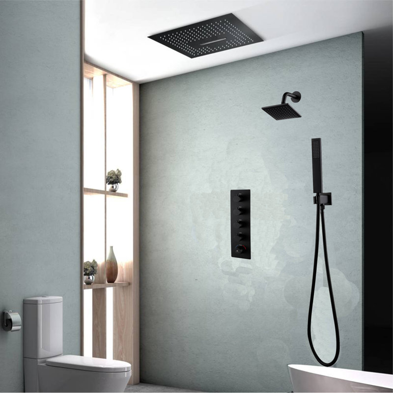 All-In-One Kit with Rough in-Valve, Matte Black