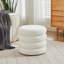 Repose-pieds rond avec rangement en velours / lin Leiani-104900981