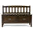 Burlington 42"W Solid Wood Transitional Storage Bench with Drawers, Bronze Handles and Tapered Legs-985520767