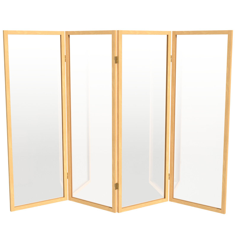 Cloison en plastique transparent de 4 pi Alayzhia, 4, H 48 po x l 71 po x P 1 po, Naturel