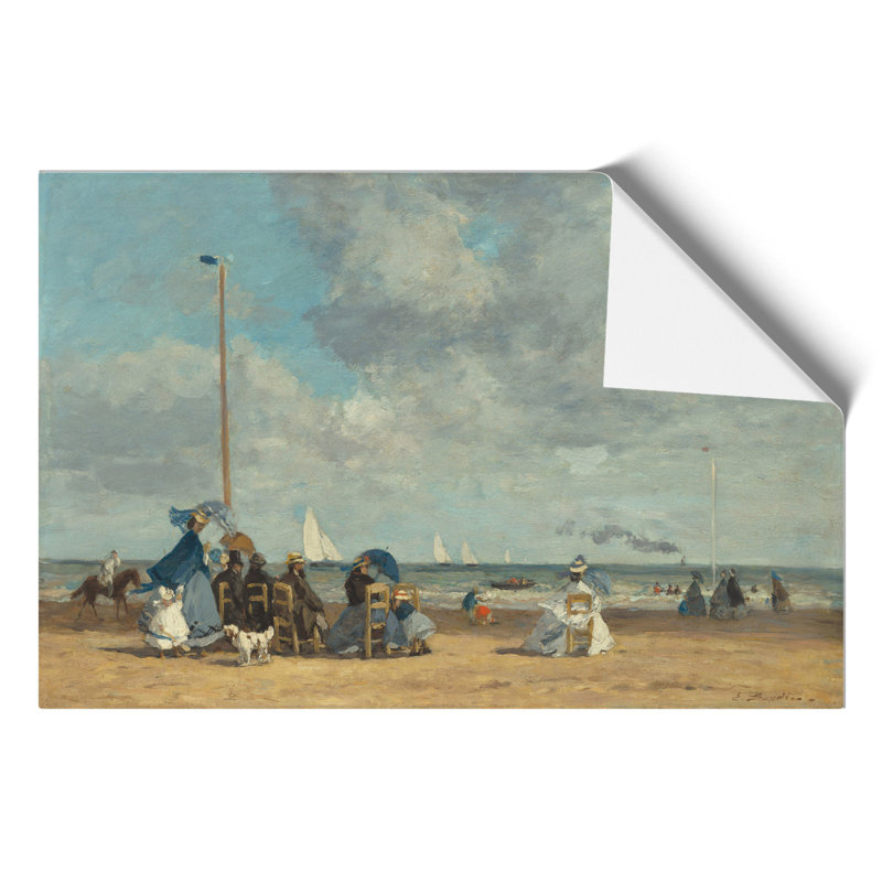 Beach at Trouville by Eugene Boudin - Frameless Print, 42cm H x 59cm W x 0.1cm D