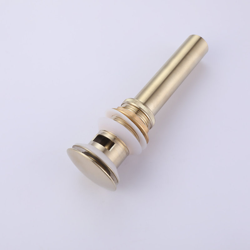 8.46" SUS304 Stainless Steel Bathroom Sink Drain，Pop Up Drain with Overflow for Bathroom Sink, Brushed Gold 