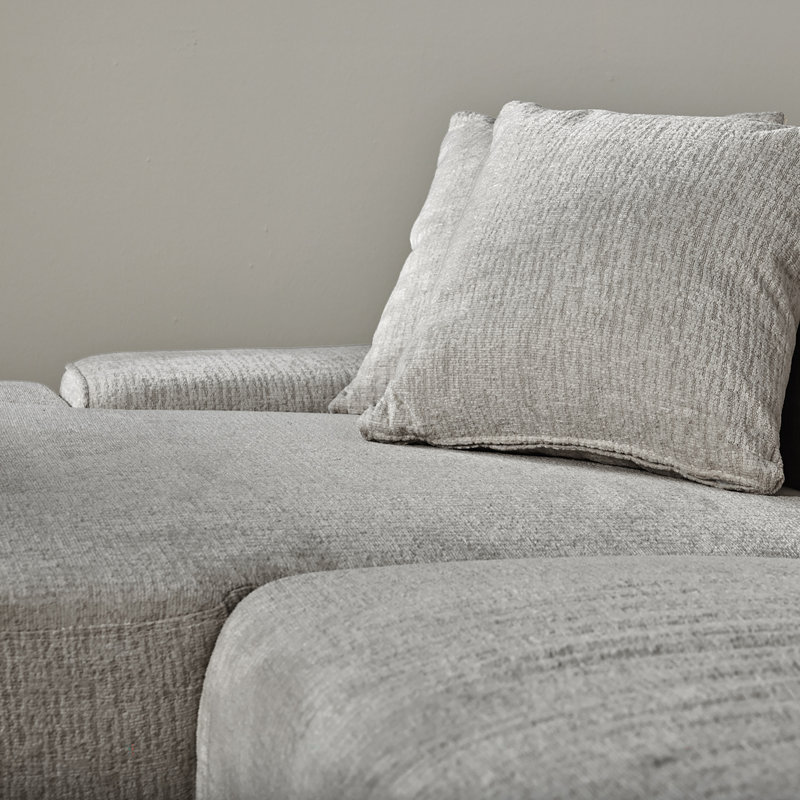 Charee 4 Seater Corner Sofa , Left Hand Facing, Gray Boucle