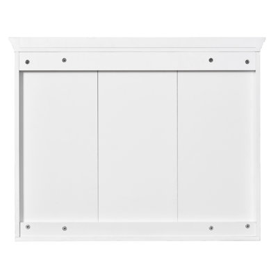 Dépôt mural de salle de bain mural, blanc, tablettes réglables pour le rangement, étagères de toilette
