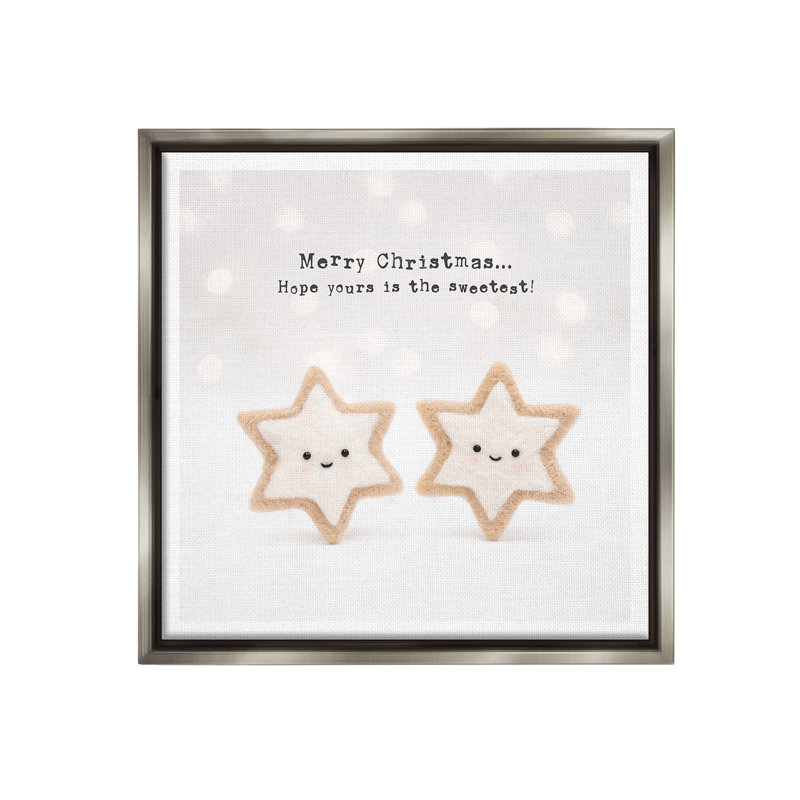 "Christmas Cookie Expression" par Lemon & Sugar sur toile, Cadre flottant gris lustré, H 25 po x l 25 po