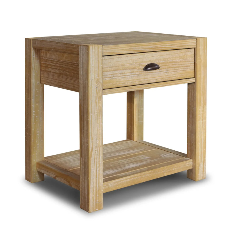 Montauk Solid Wood End Table, Driftwood