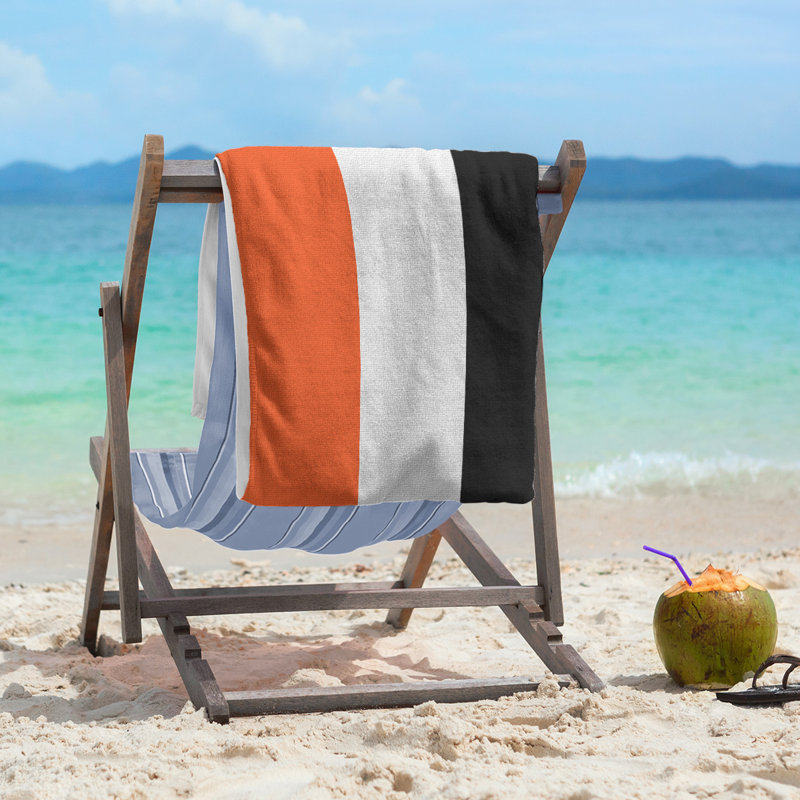 Cotton Blend Beach Towel, Orange