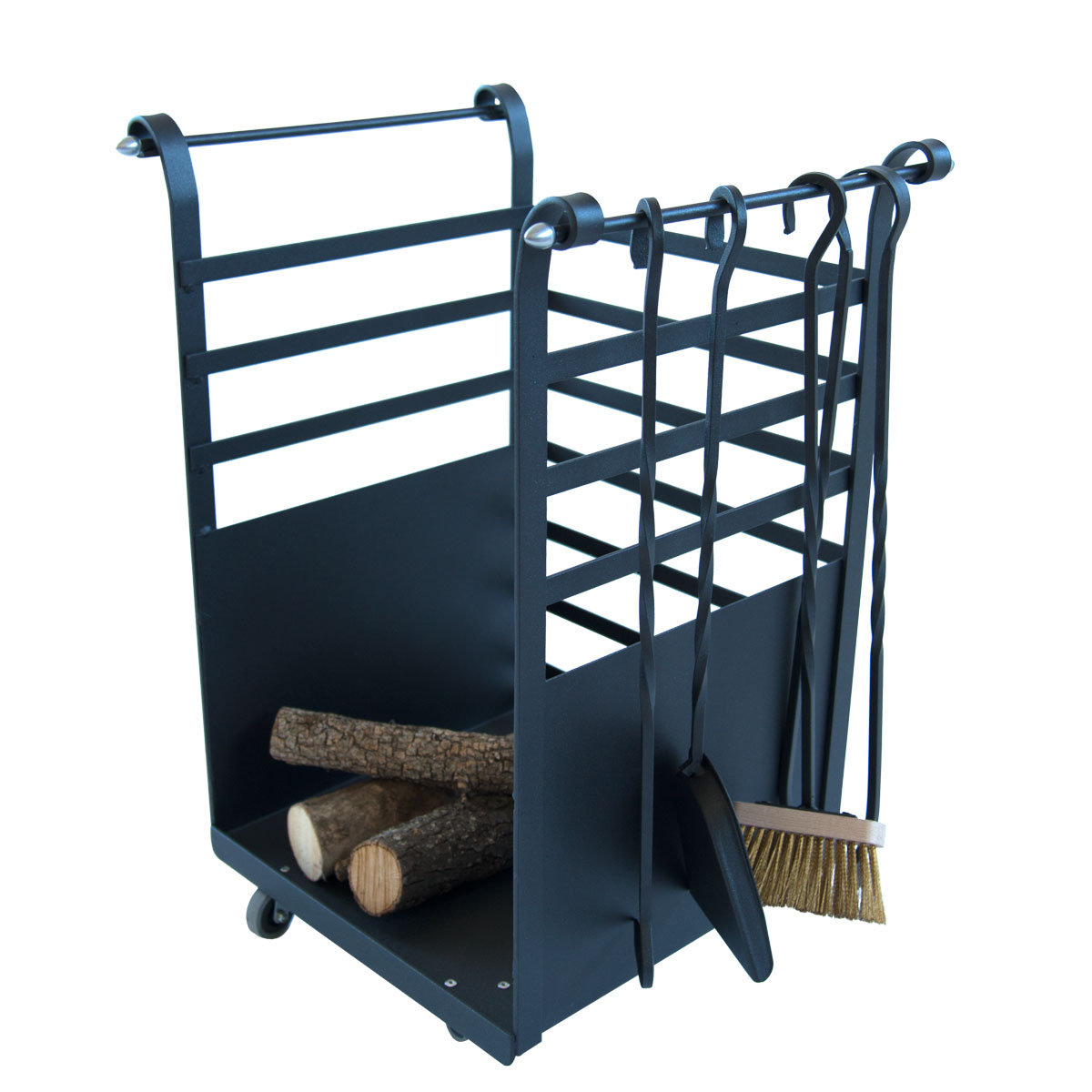 Master Forge Log Rack Marlow Home Co. Mecca 52cm W x 45cm D Metal Log Rack | Wayfair.co.uk