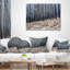 Moody forêt froide avec des bois épais - Coussin imprimé forêt-29895650-29895653