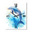 Horloge murale mignonne avec dauphin bleu-99638374