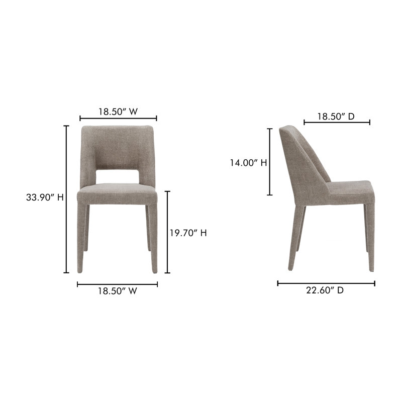 Joyce Dining Chair Light Brown-Set of Two, Light Brown