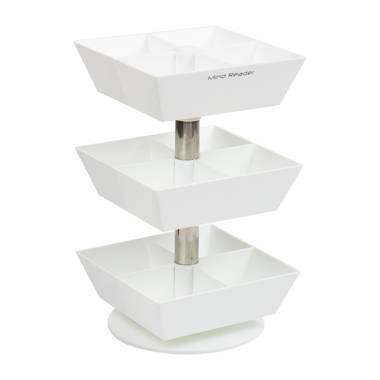MyGift Clear Plastic 2-Tier Trays Craft Supply Storage Box