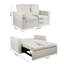 Bevers 2 Seater Linen Blend Sofa Bed-951418627