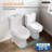 HOROW Nia Compact One-Piece Round Toilet with Dual-Flush System, Space-Saving Floor-Mounted Design, 1.28 GPF-70606291
