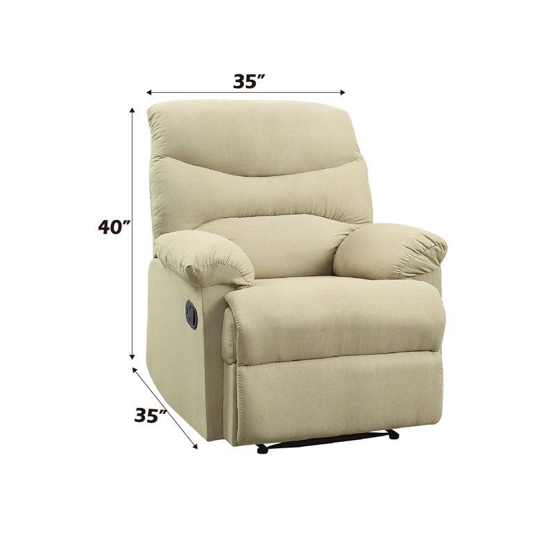 Fauteuil inclinable beige en microfibre, Beige