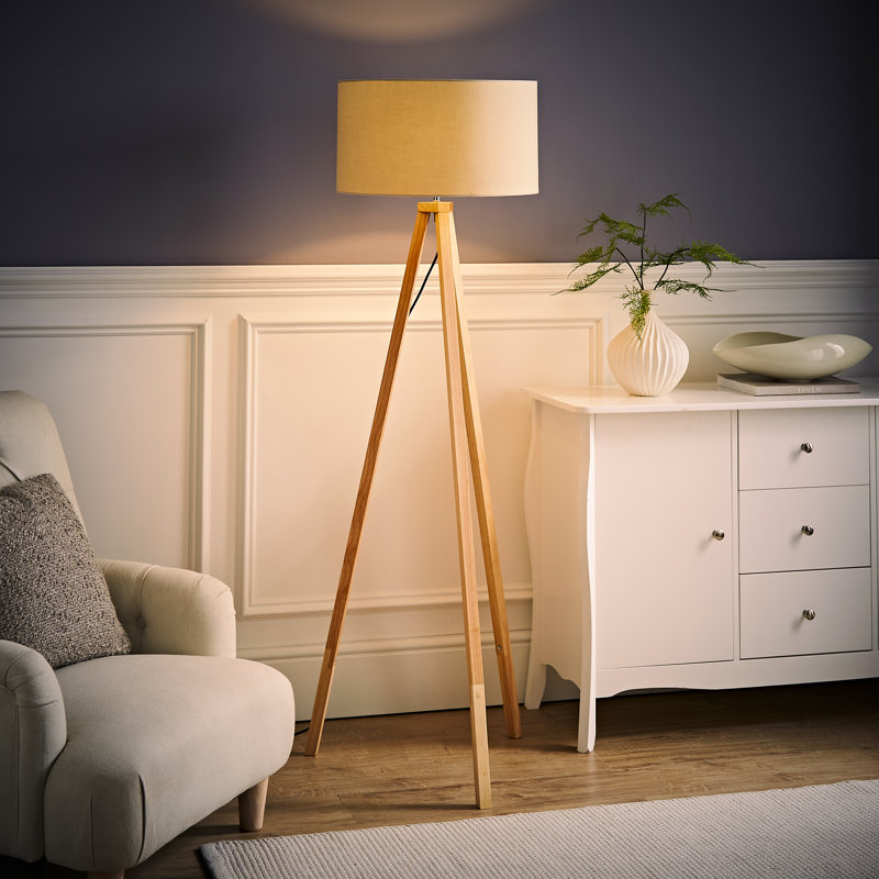 130cm Tripod Floor Lamp, Beige