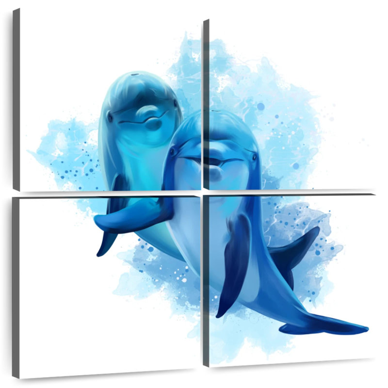 Brampt Dolphins Splash, 32" H x 32" W