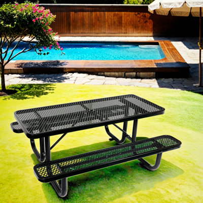 Rectangular Outdoor Picnic Table ,