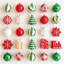 Ensemble de boules de Noël, boules en plastique de couleur mélangée | Forme de boule classique, ornements simples et assortis, décorations de fêtes polyvalentes, conception en plastique légère