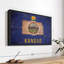 «State Map Over Kansas Flag Wall Art»-507491318