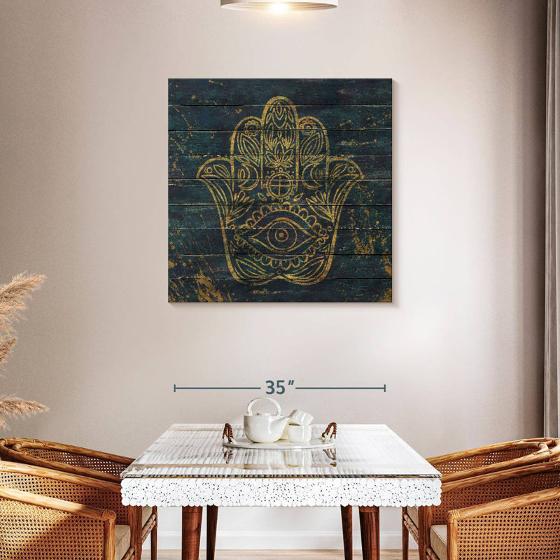 Adella Hamsa, 36" H x 36" W