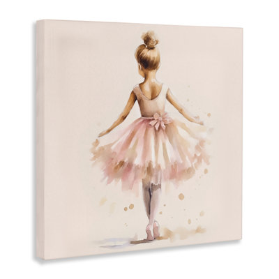 Stepping Ballerina in Tutu Canvas Wall Art by Andrea Haase