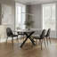 Sigma Modern Grey Dining Table and 4 Grey Anastasia Chairs Set-1364623053