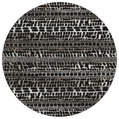Machine Washable Indoor/Outdoor Chantille ACN2540 Abstract Rug
