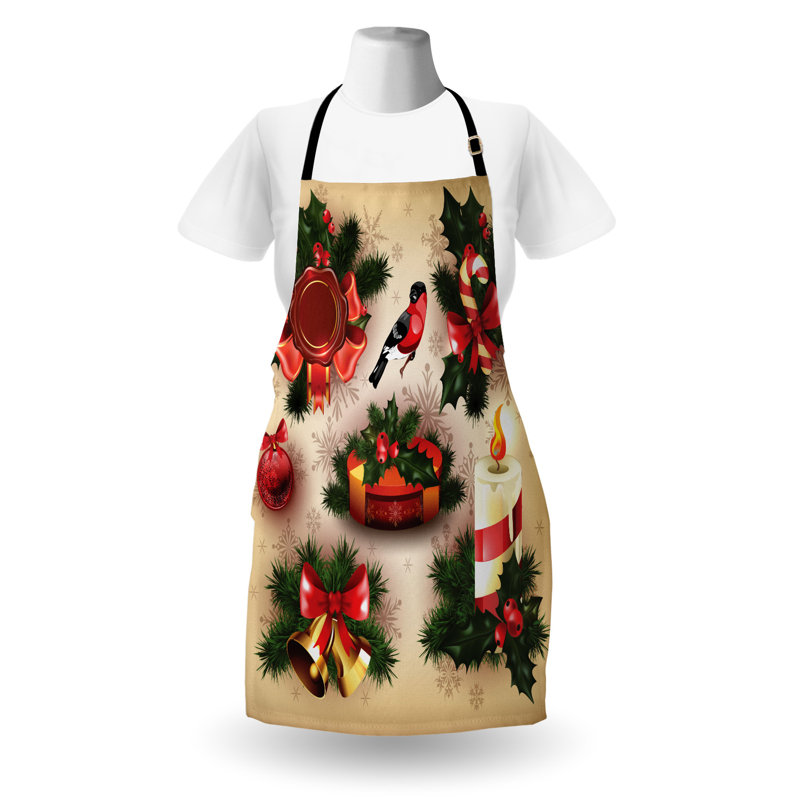 Tablier de Noël sans motif bavoir