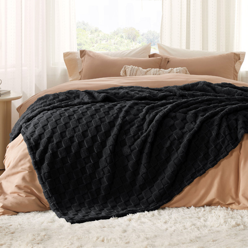 Bedsure 269gsm Fleece Blanket For Couch - Super Soft Cozy Blankets For Women GentleSoft™️, Black, King