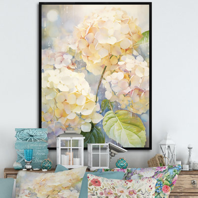 «Blaxlands Yellow Hydrangea Dappled Sunlight», reproduction sur toile