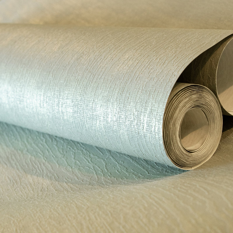 Universe Mercury Metallic Plain Texture Design Wallpaper Roll, Green