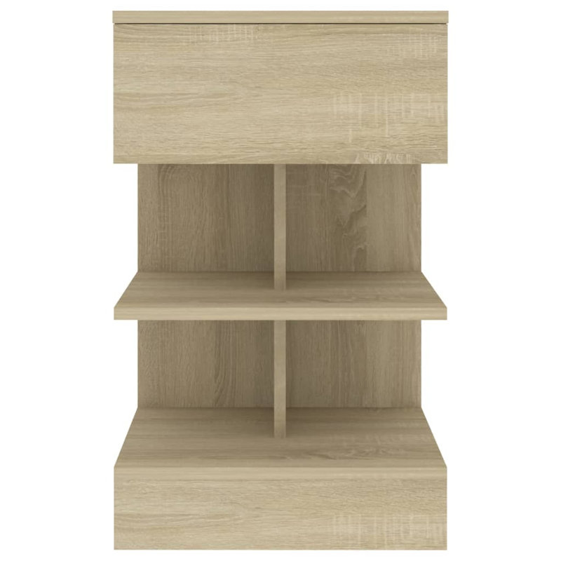 Gilliane Bedside Cabinet 40x35x65 cm Engineered Wood, Old Wood, Old Wood, Set of 2