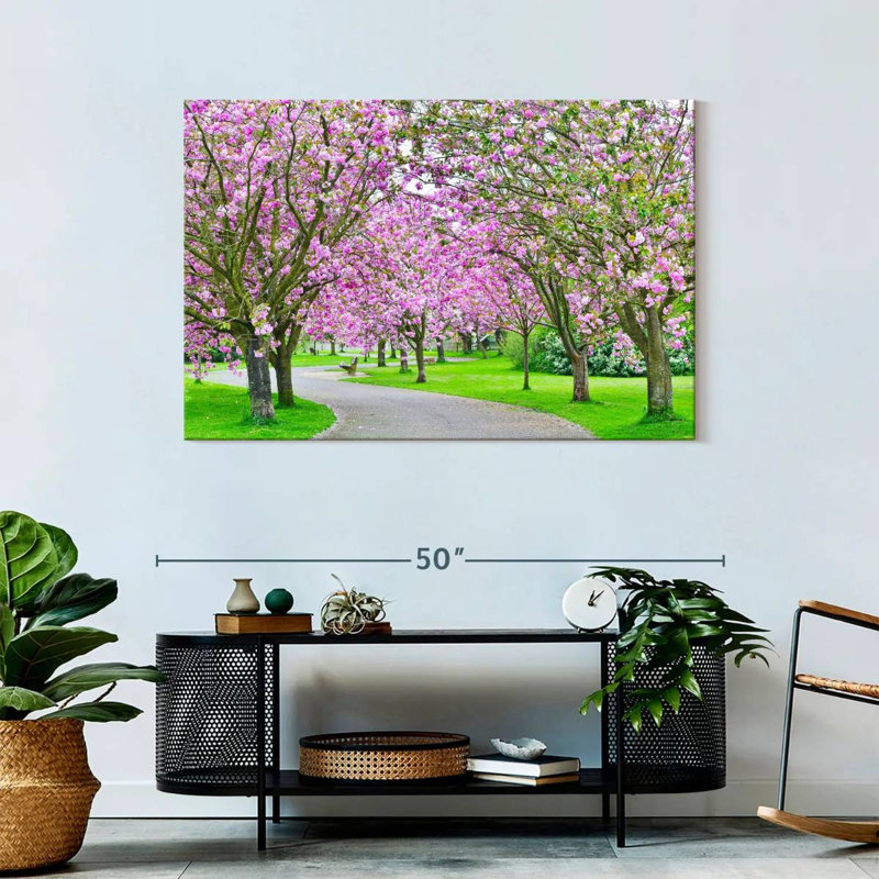 Harnek Sakura Path, 30" H x 45" W