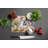 Decorating Easter American Bulldog Glass Cutting Board