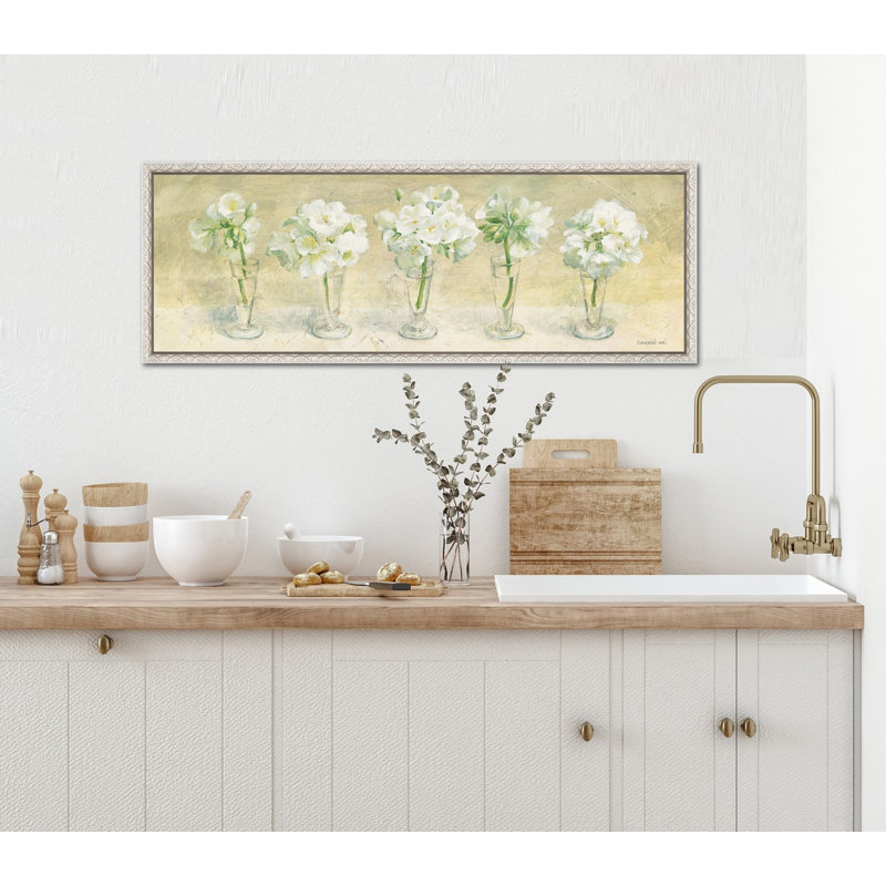 «Geraniums in Glasses», art mural sur toile