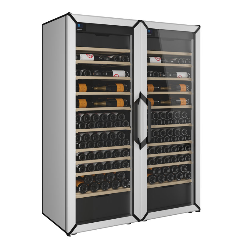 Grand réfrigérateur à vin multi-zones Goguette - capacité de plus de 300 bouteilles (blanc), White