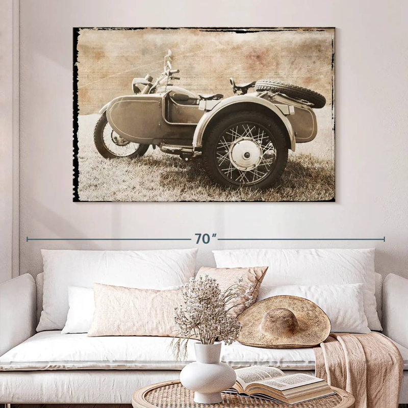 Mehar Ural Motorcycle, 34" H x 51" W