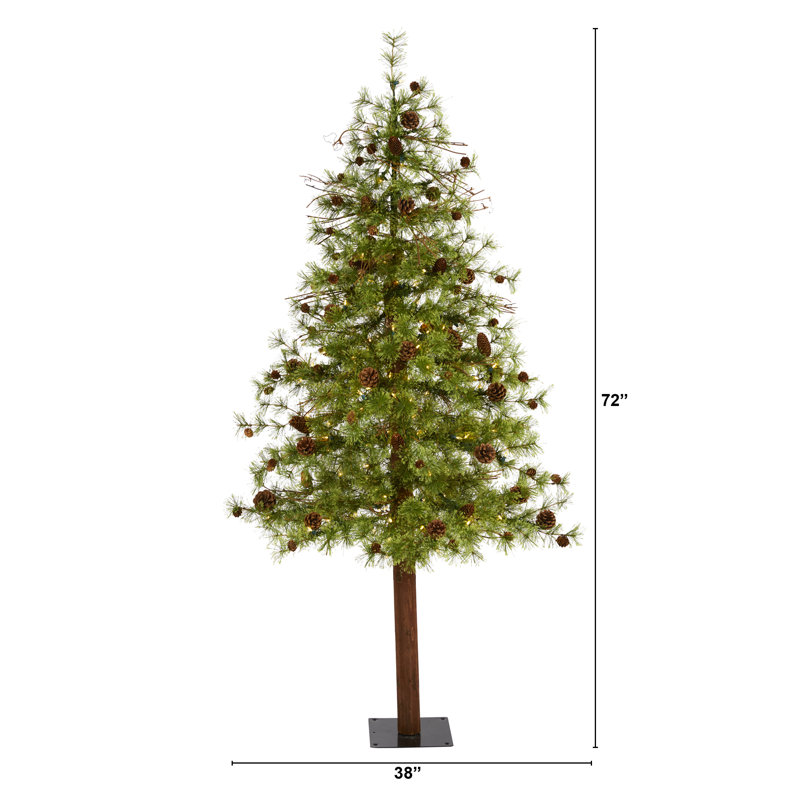 Lighted Artificial Christmas Tree, 6' H