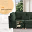 Canapé modulaire 126 po en velours côtelé-100418469