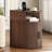 Narrow Fluted Side Table with Charging Station and Sliding Curved Door, End Table-951752684